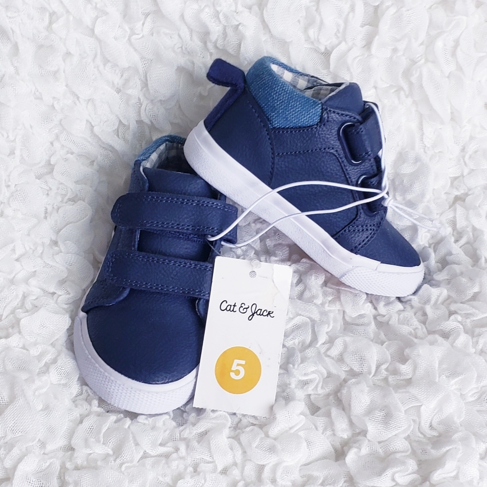 🆕️ Baby Boy High Top Shoes Size 5 - Picture 2 of 5